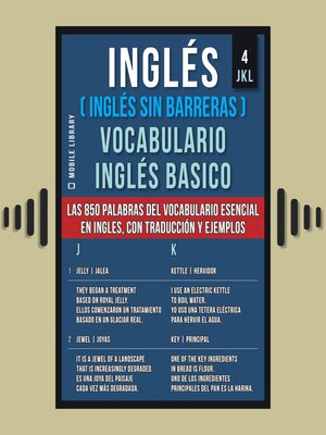 cover image of Inglés (Inglés Sin Barreras) Vocabulario Ingles Basico--4--JKL